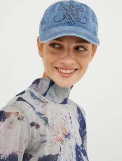 Baseball cap with monogram.