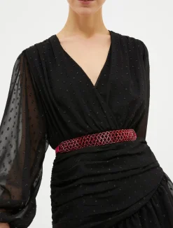 Beaded ribbon choker