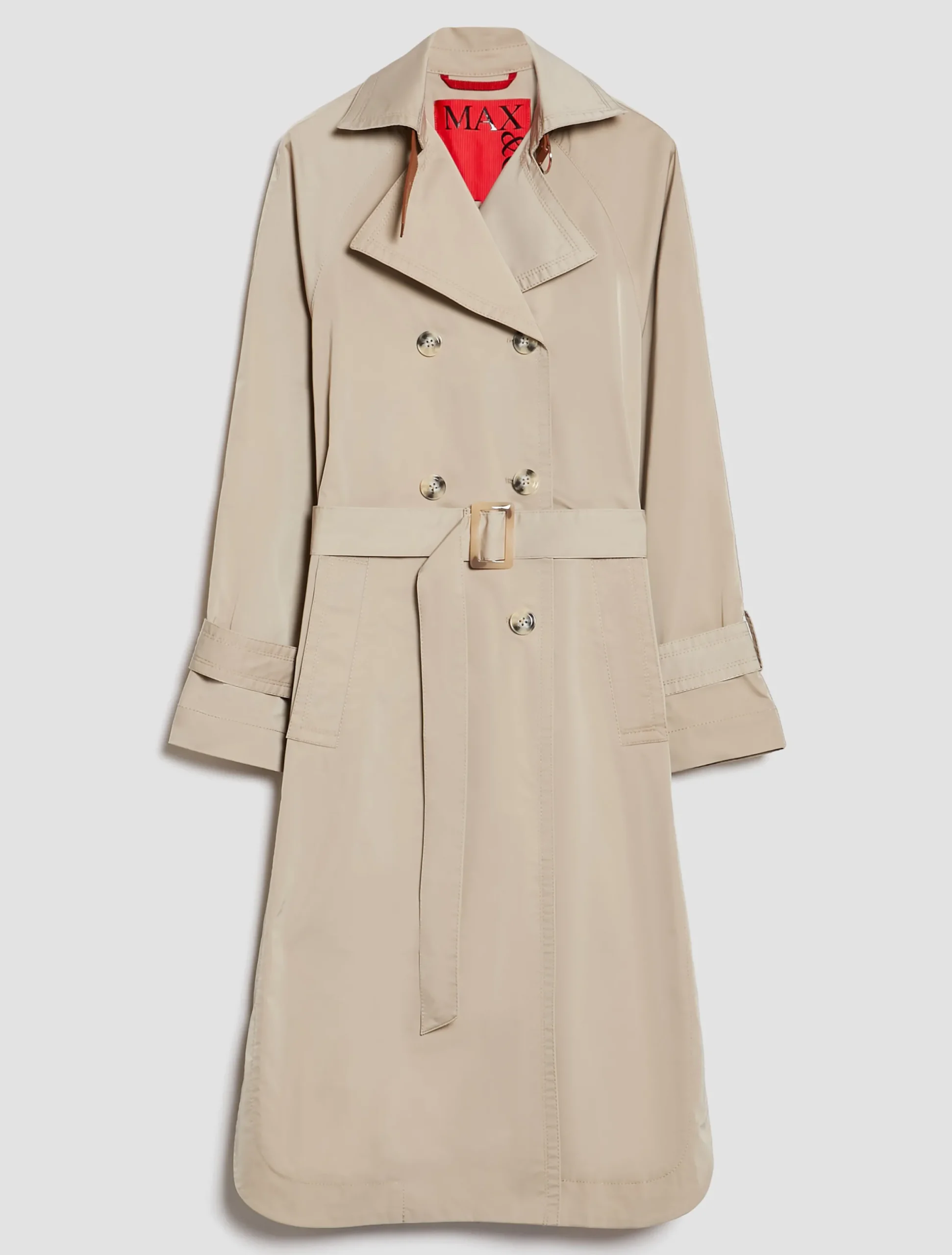 Belted midi trench coat