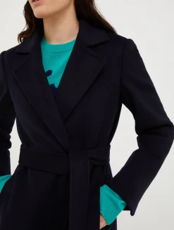 Belted wool coat