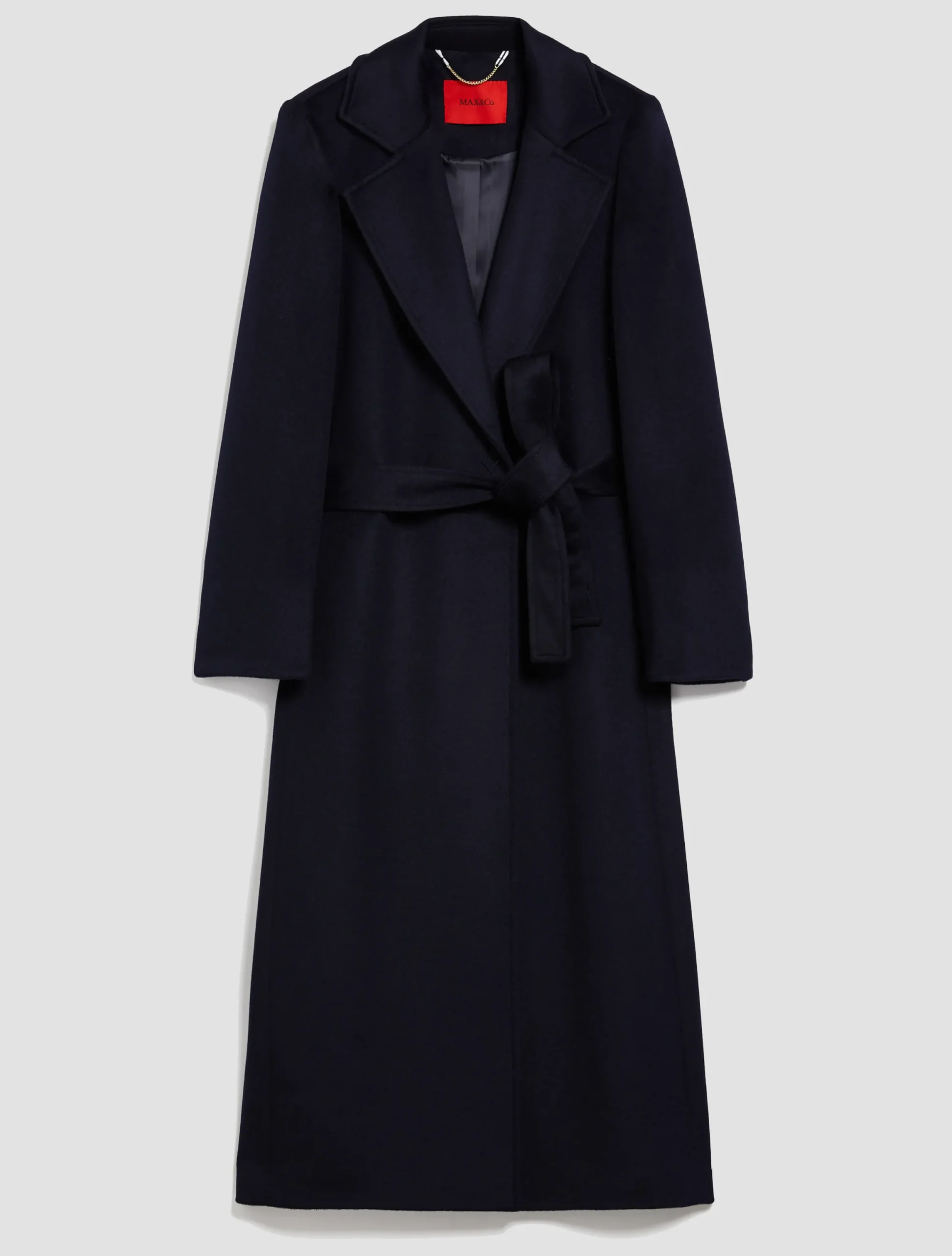 Belted wool coat