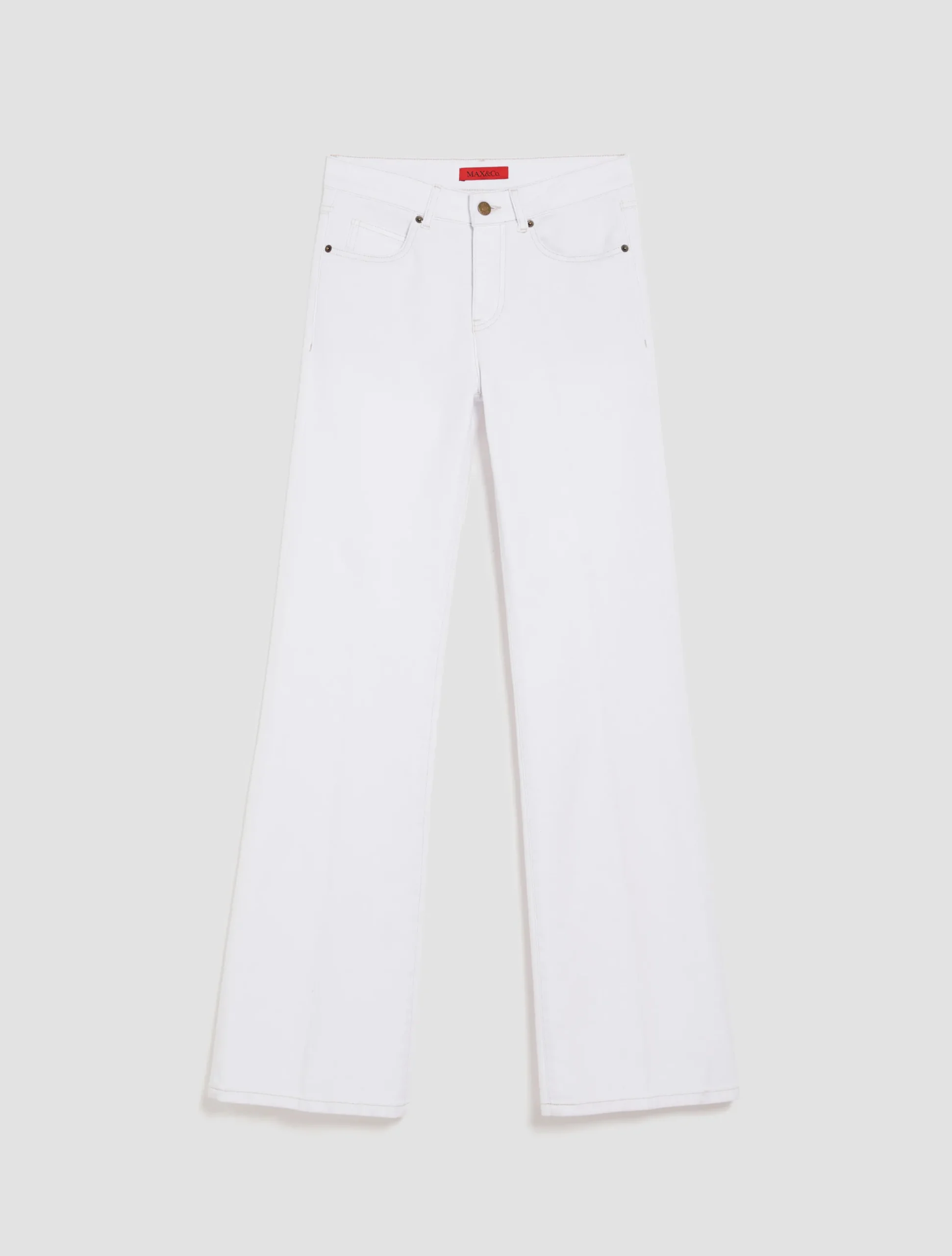 Bootcut cotton-drill trousers