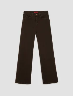 Bootcut cotton-drill trousers