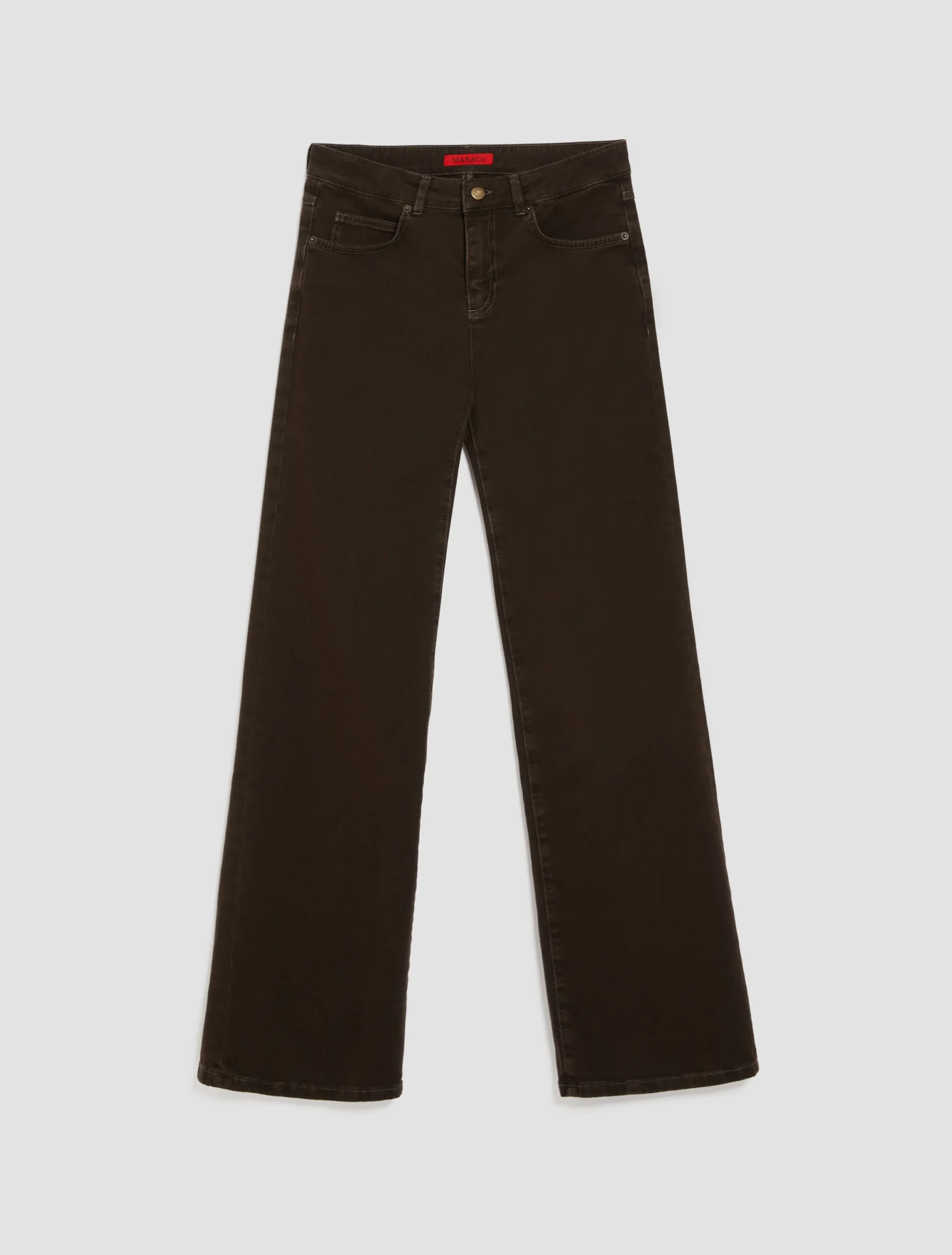 Bootcut cotton-drill trousers