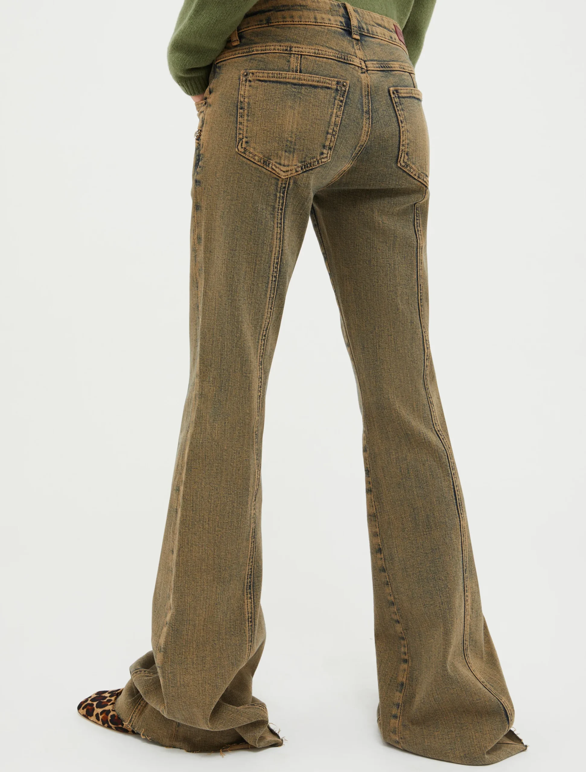 Bootcut stretch-denim jeans