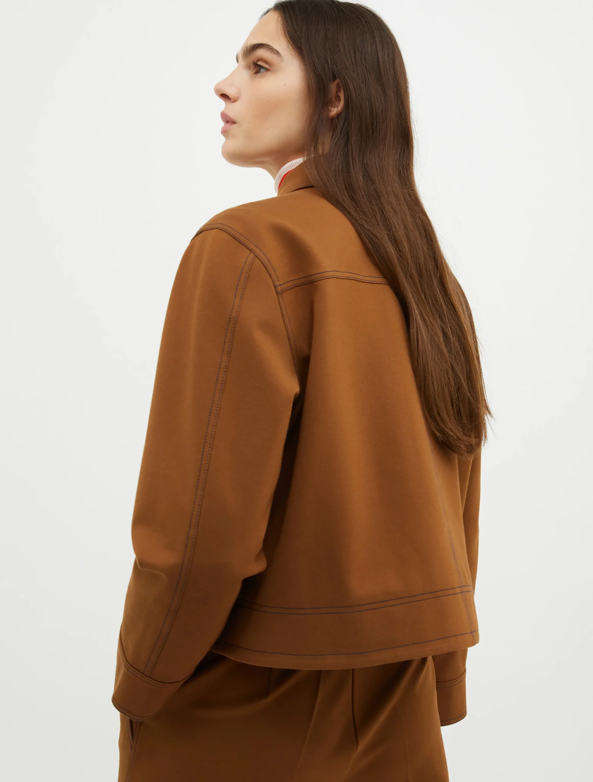 Boxy-fit jersey jacket