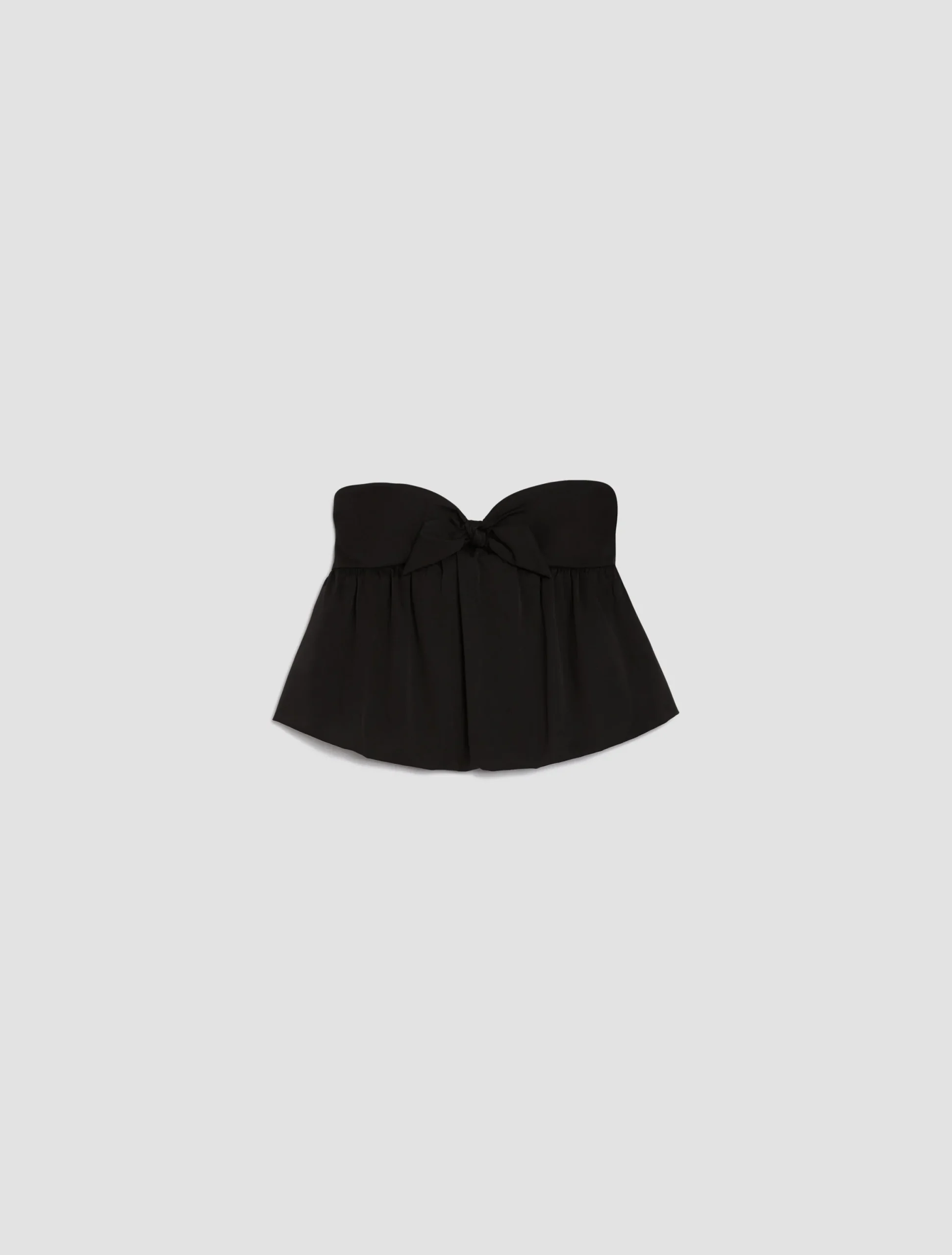 Bustier bow-embellished top