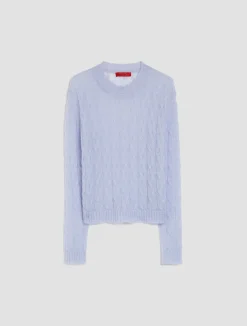 Cable-knit mohair-blend jumper