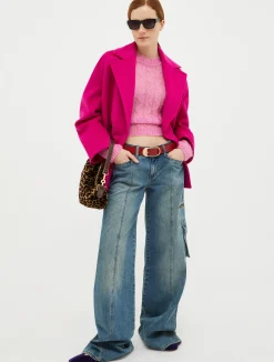 Cable-knit mohair-blend jumper