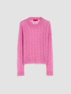 Cable-knit mohair-blend jumper