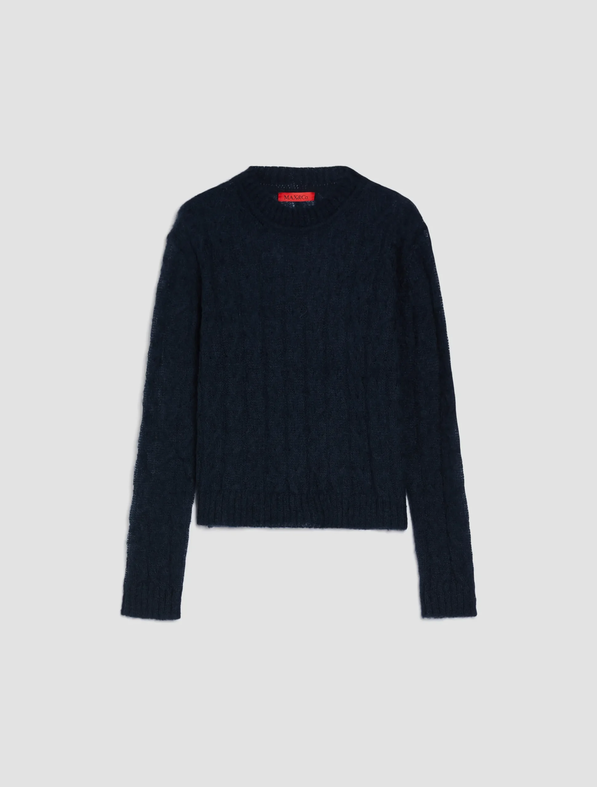Cable-knit mohair-blend jumper