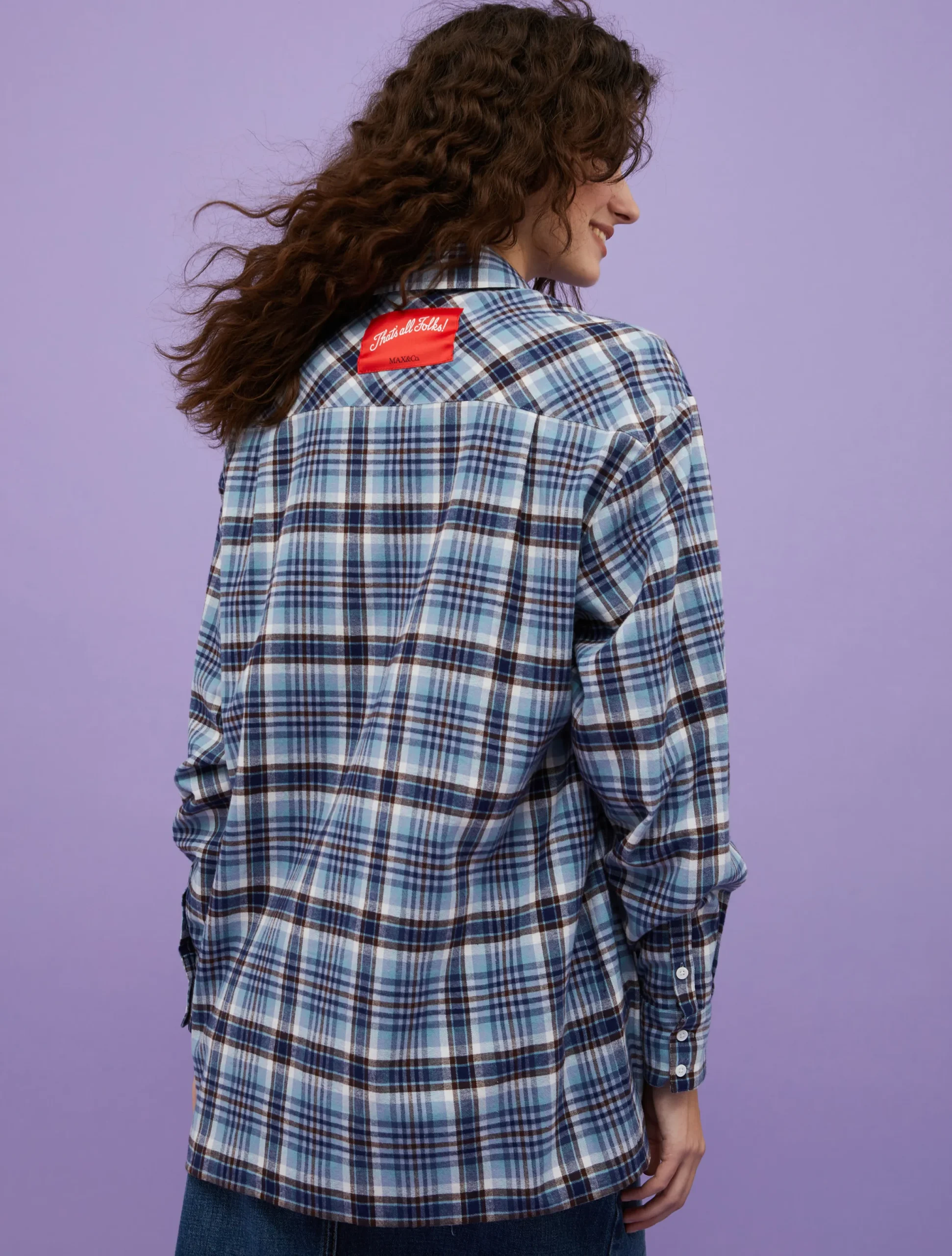 Checked flannel shirt MAX&Co. with Looney Tunes