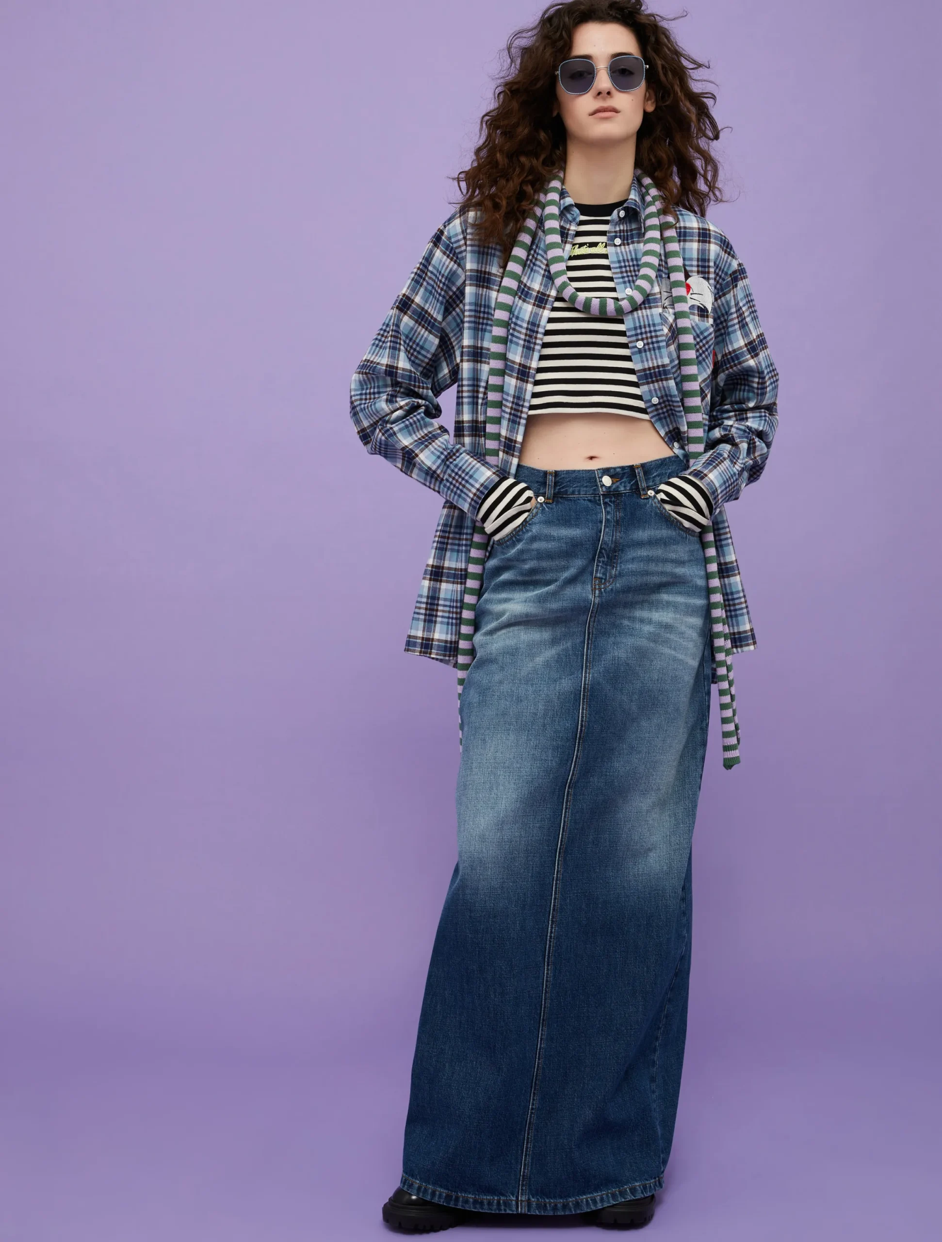 Checked flannel shirt MAX&Co. with Looney Tunes