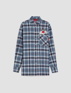 Checked flannel shirt MAX&Co. with Looney Tunes
