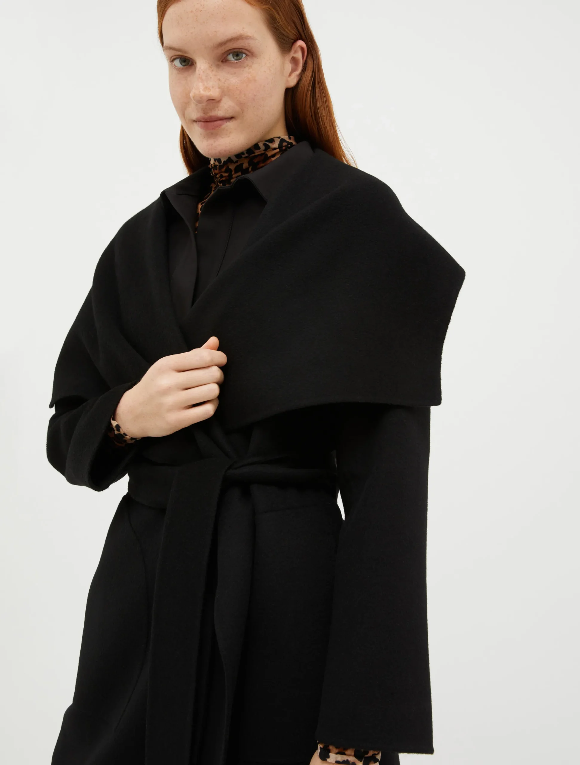 Coat in double wool/cashmere
