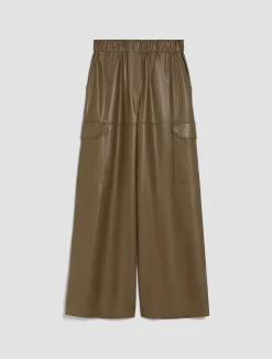 Coated-jersey cargo trousers