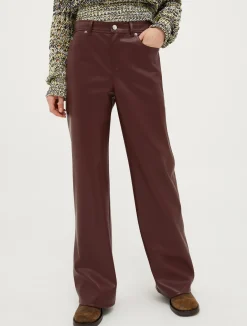 Coated-jersey trousers