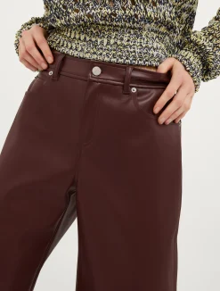 Coated-jersey trousers