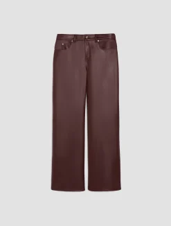Coated-jersey trousers