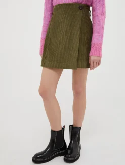 Corduroy mini skirt