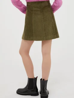 Corduroy mini skirt