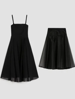 Corolla-shaped jersey dress