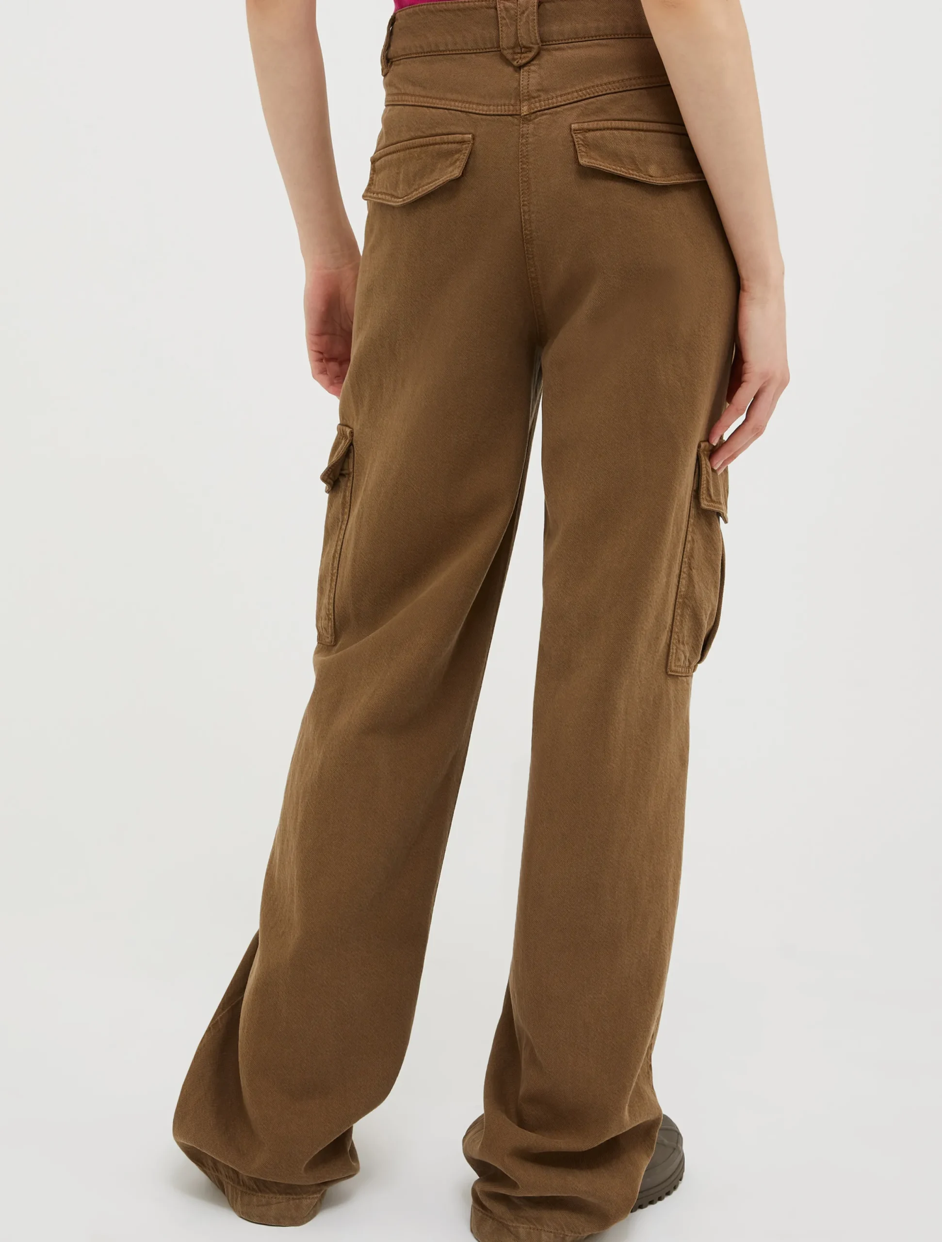 Cotton and linen cargo trousers