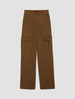 Cotton and linen cargo trousers