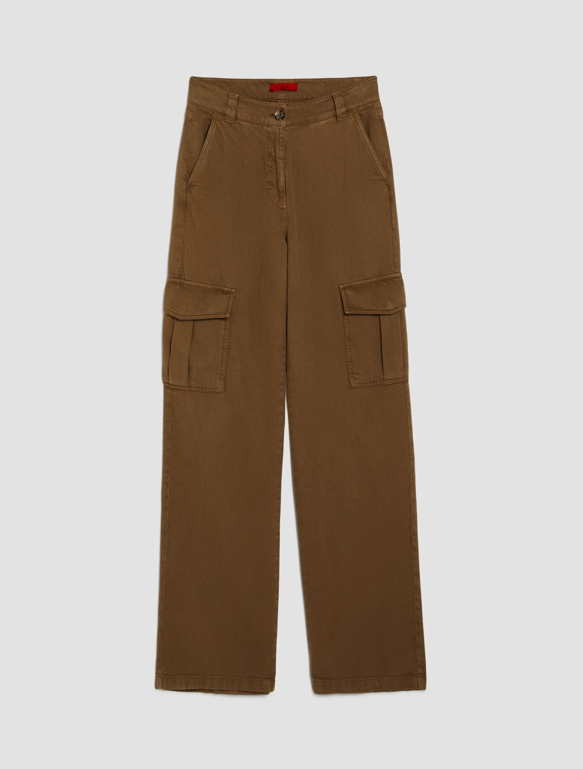 Cotton and linen cargo trousers