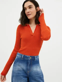 Cotton and modal polo shirt