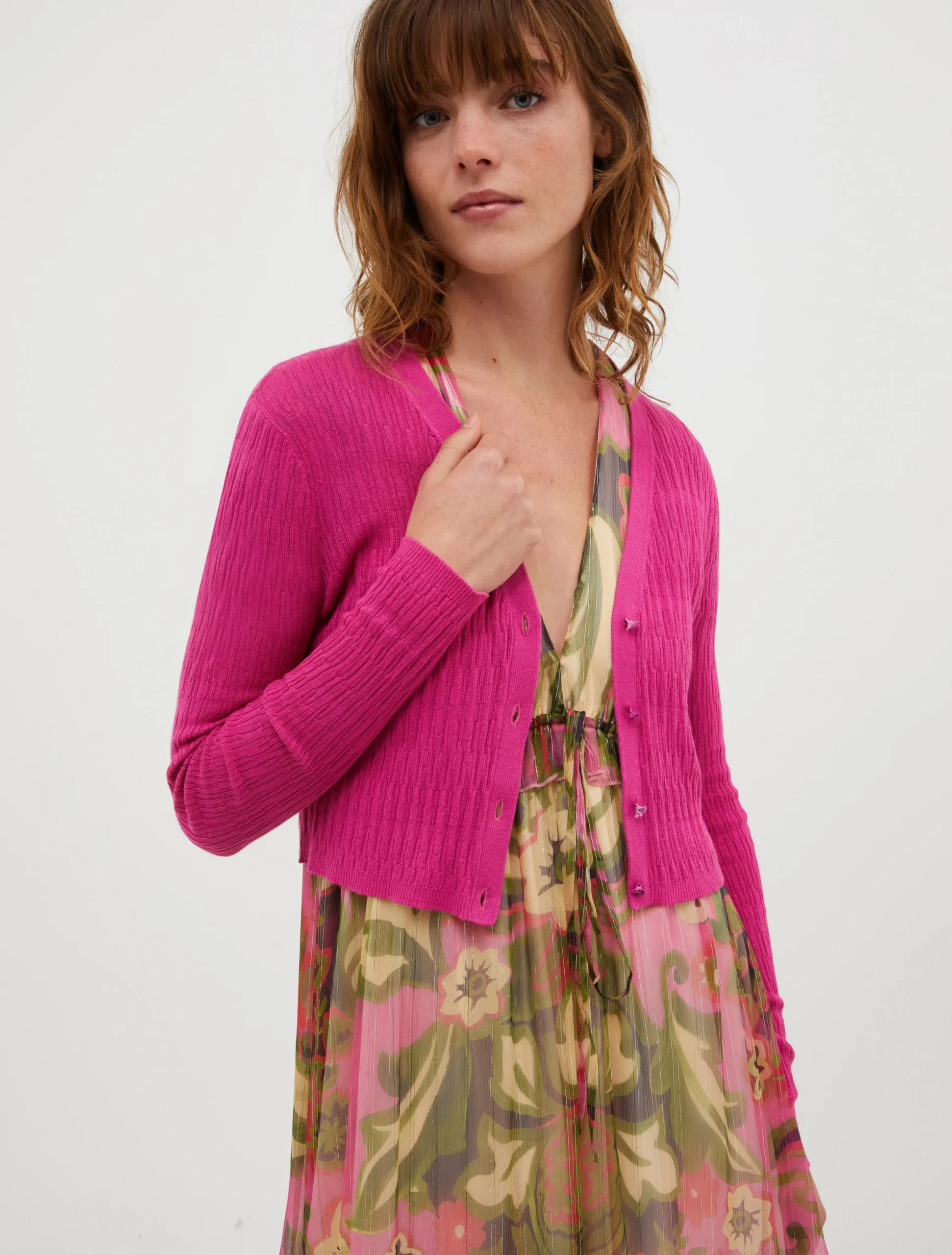 Cotton and modal-blend cardigan