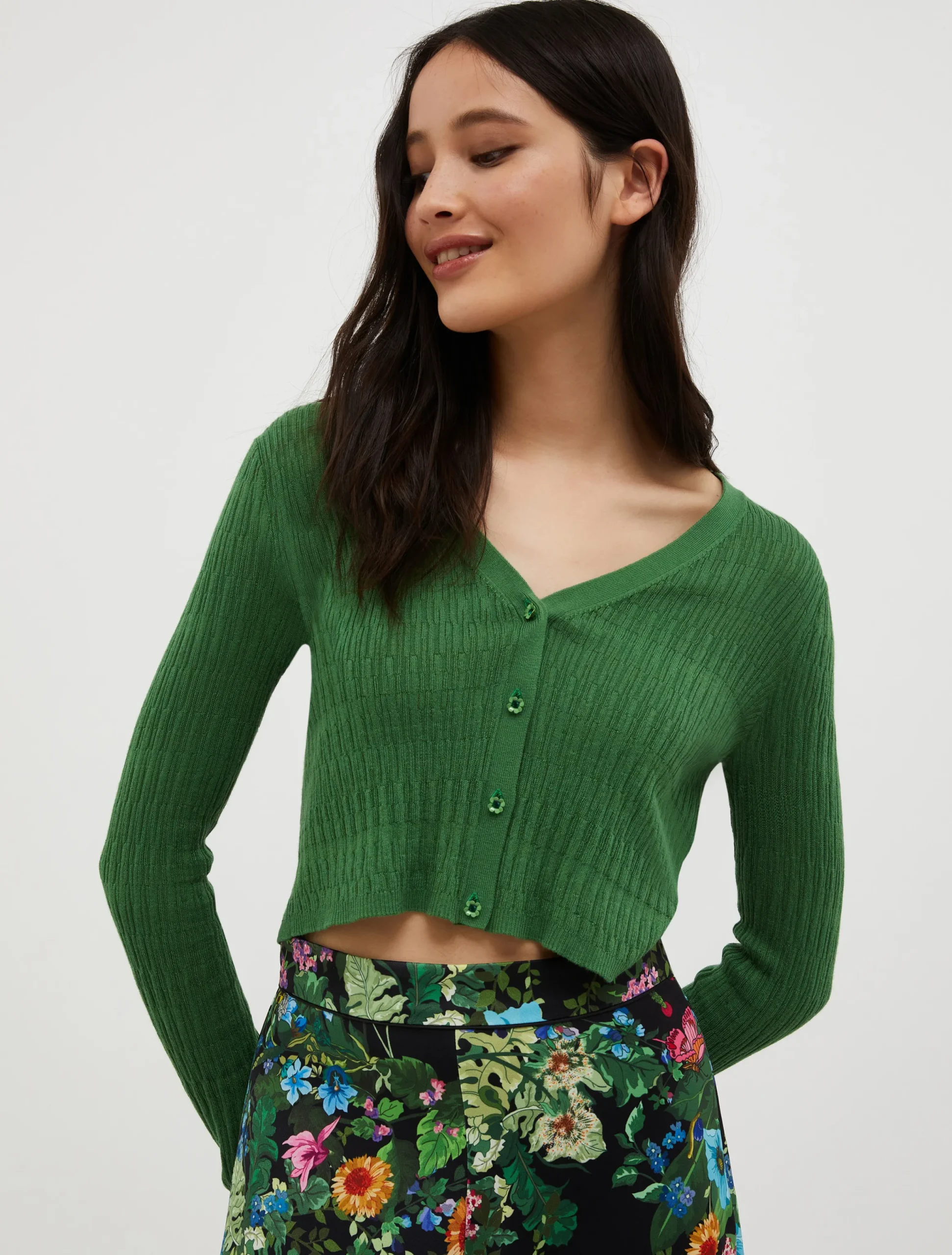 Cotton and modal-blend cardigan