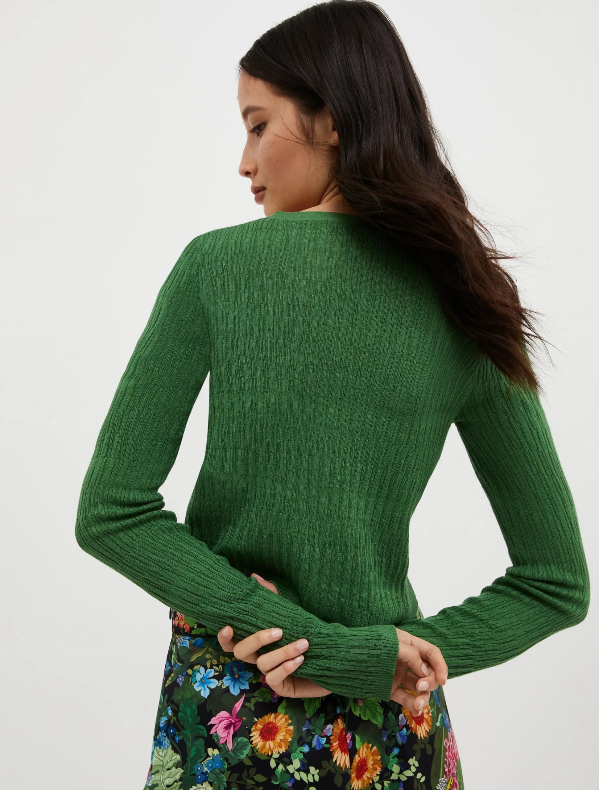 Cotton and modal-blend cardigan