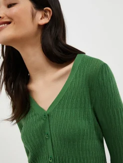 Cotton and modal-blend cardigan