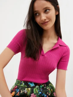 Cotton and modal-blend polo shirt