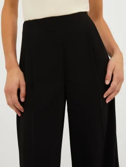 Crepe palazzo trousers