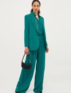 Crepe palazzo trousers