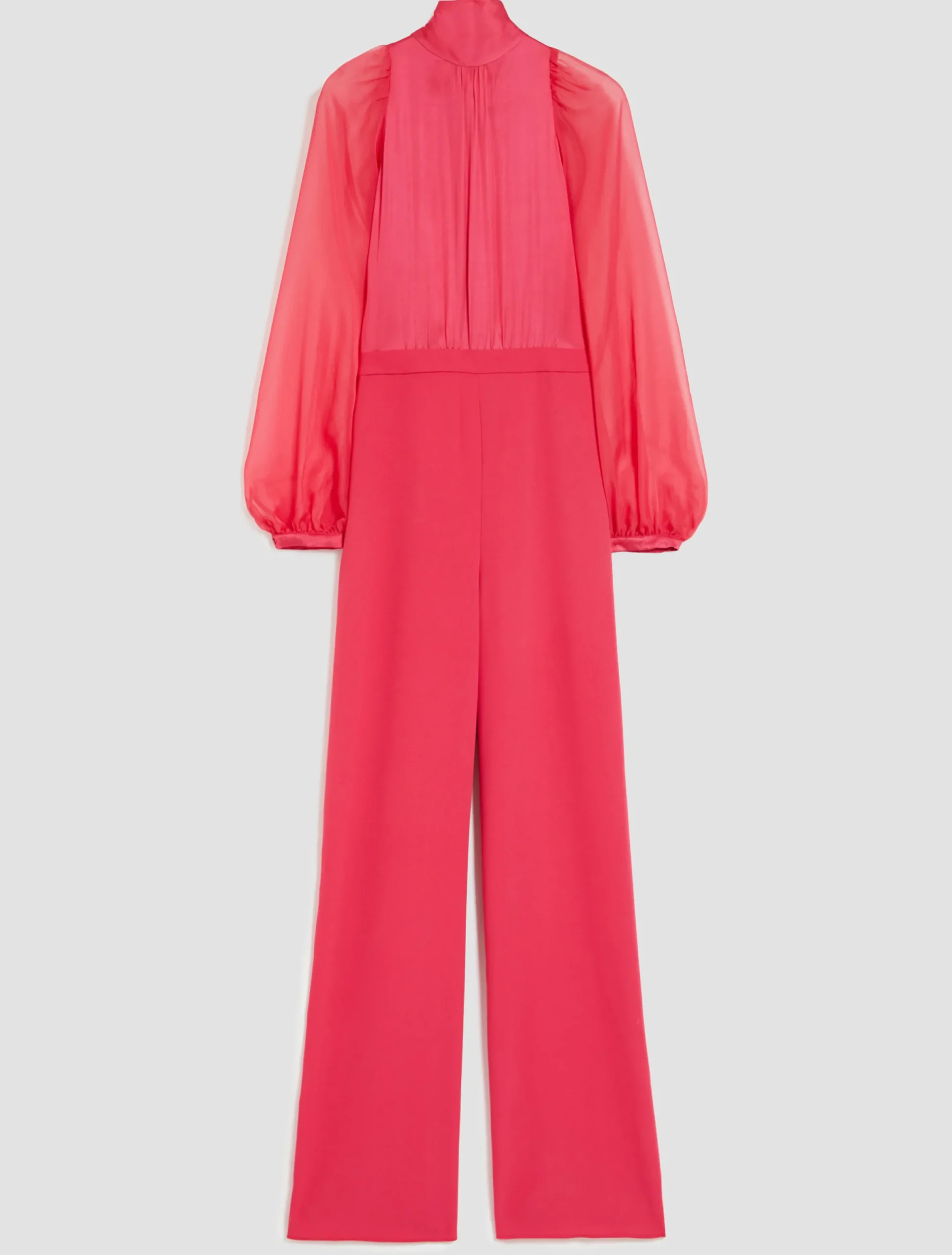 Crepe, satin and chiffon jumpsuit