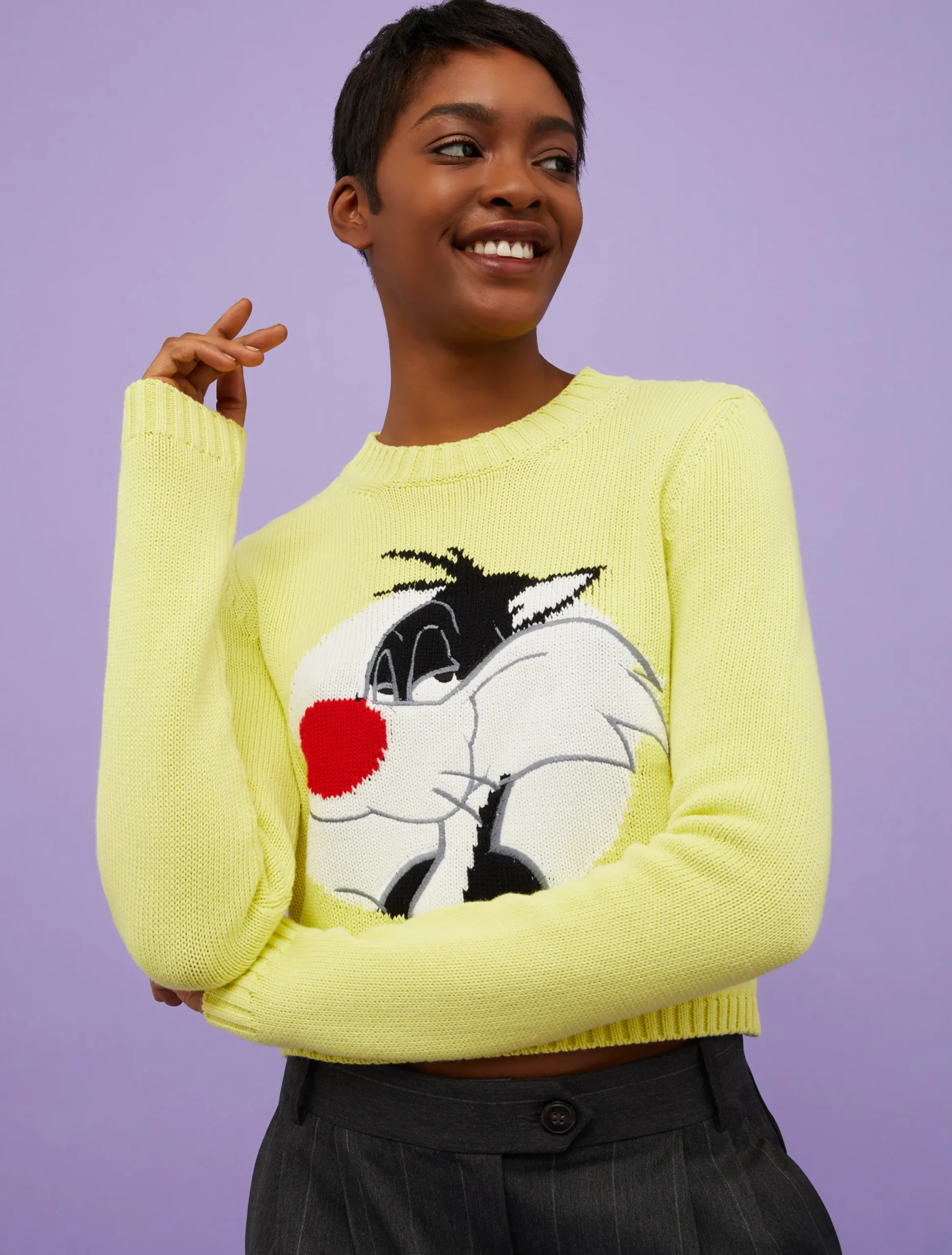 Cropped jumper MAX&Co. with Looney Tunes