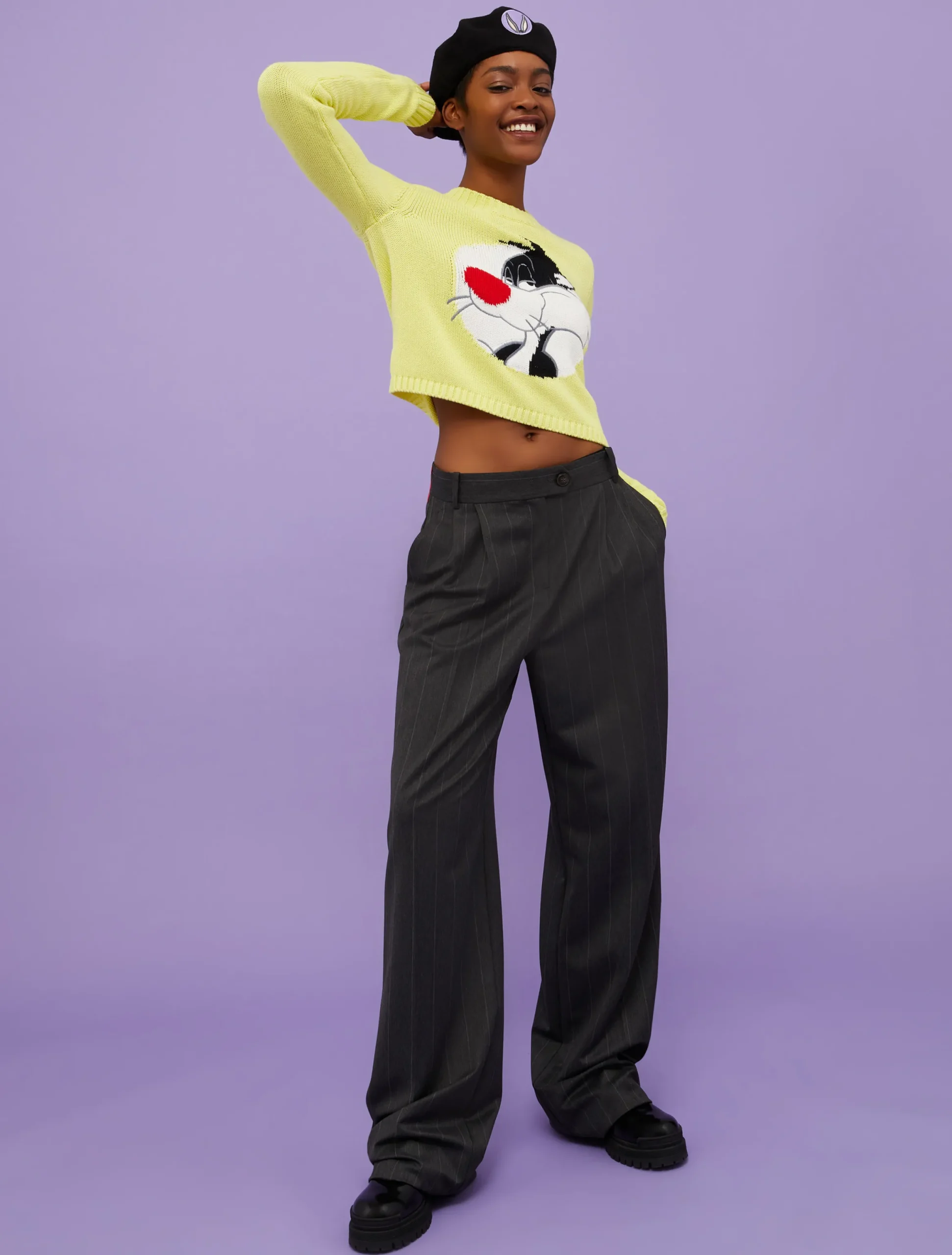 Cropped jumper MAX&Co. with Looney Tunes