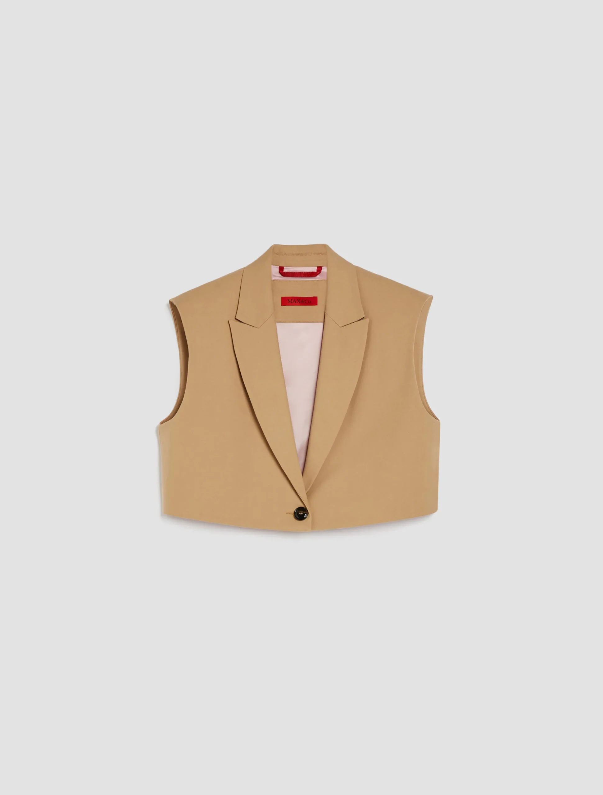 Cropped plunge-neck waistcoat