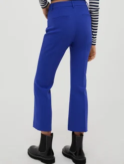 Cropped straight-leg trousers