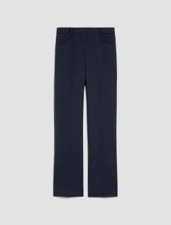 Cropped straight-leg trousers