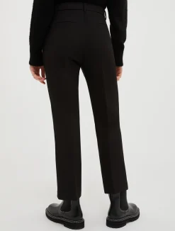 Cropped straight-leg trousers