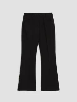 Cropped straight-leg trousers