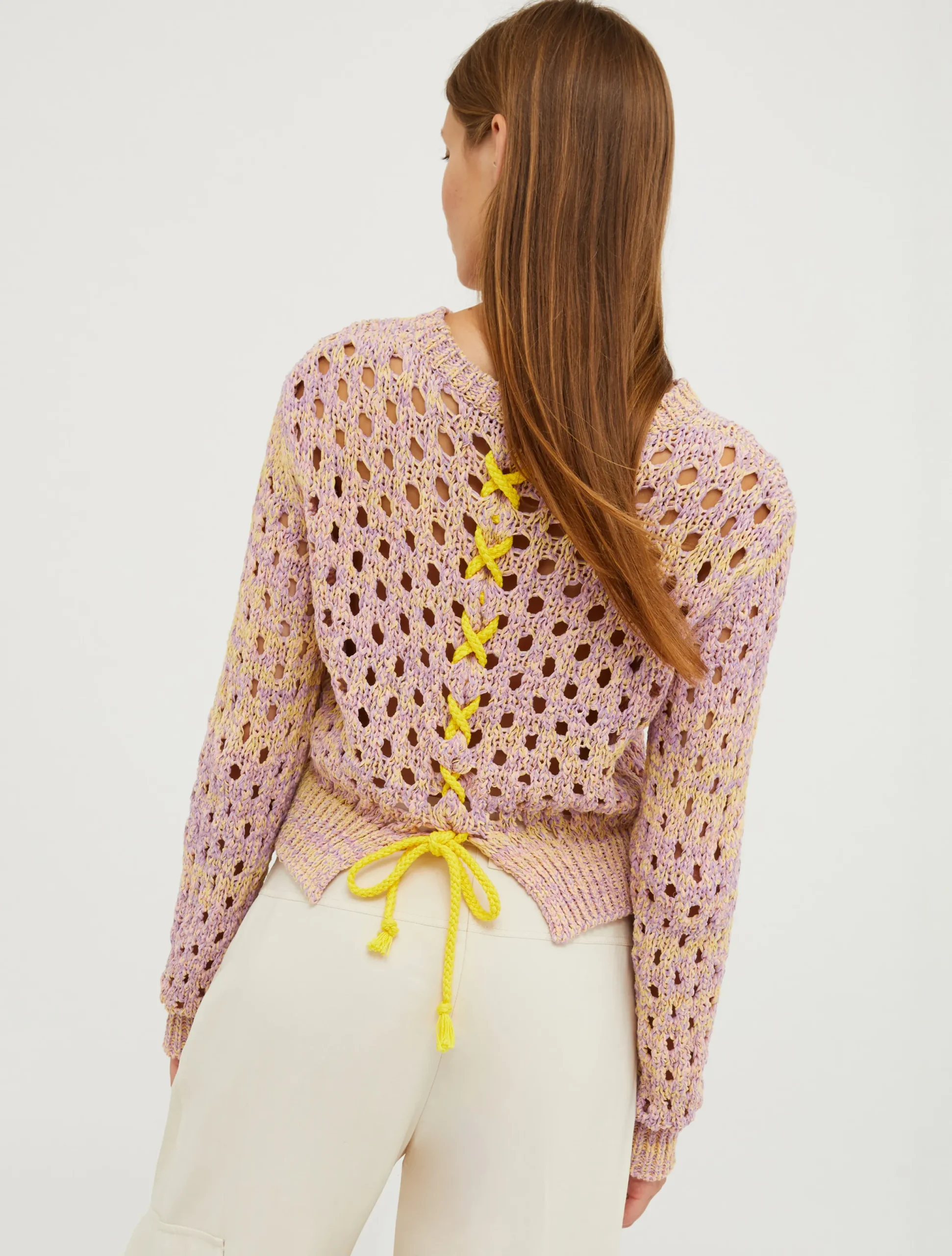 Cropped textured jumper