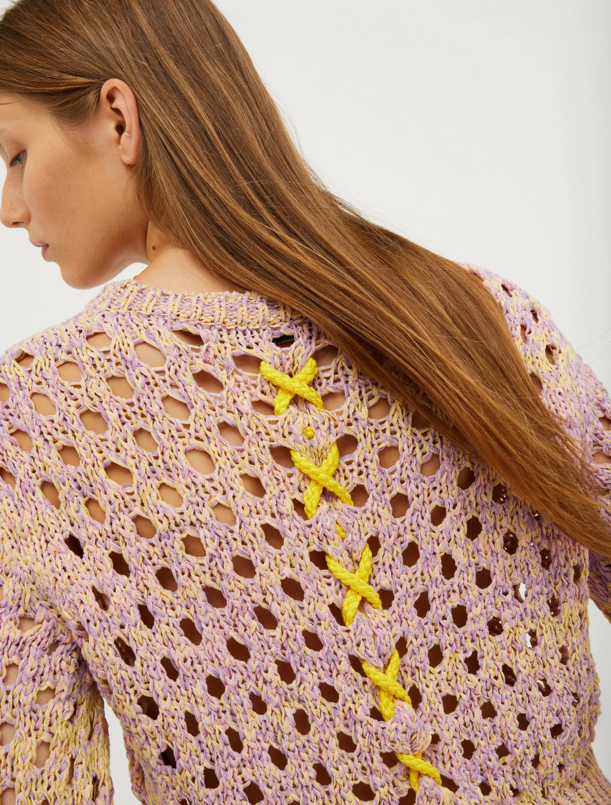 Cropped textured jumper