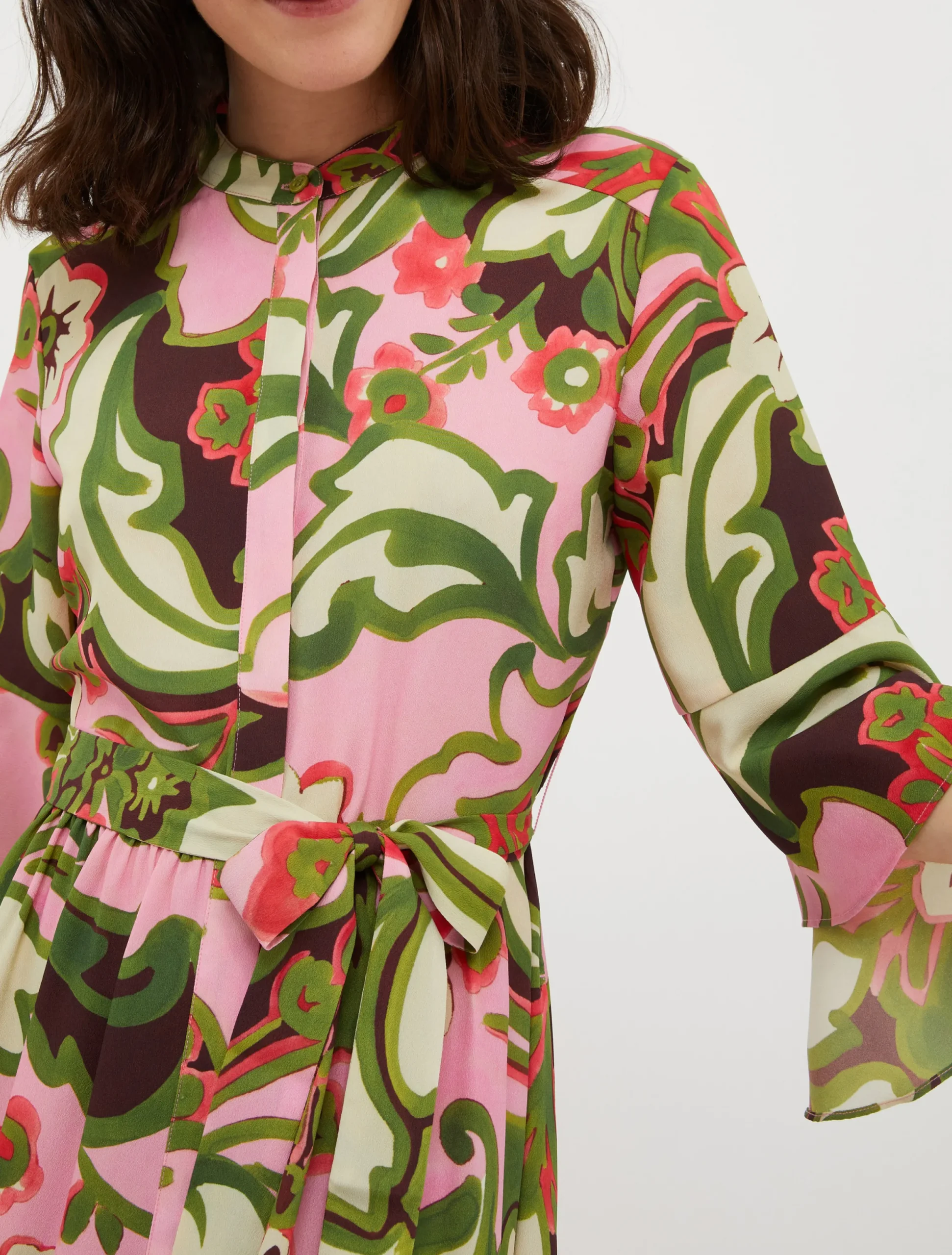 Crêpe de Chine shirt dress