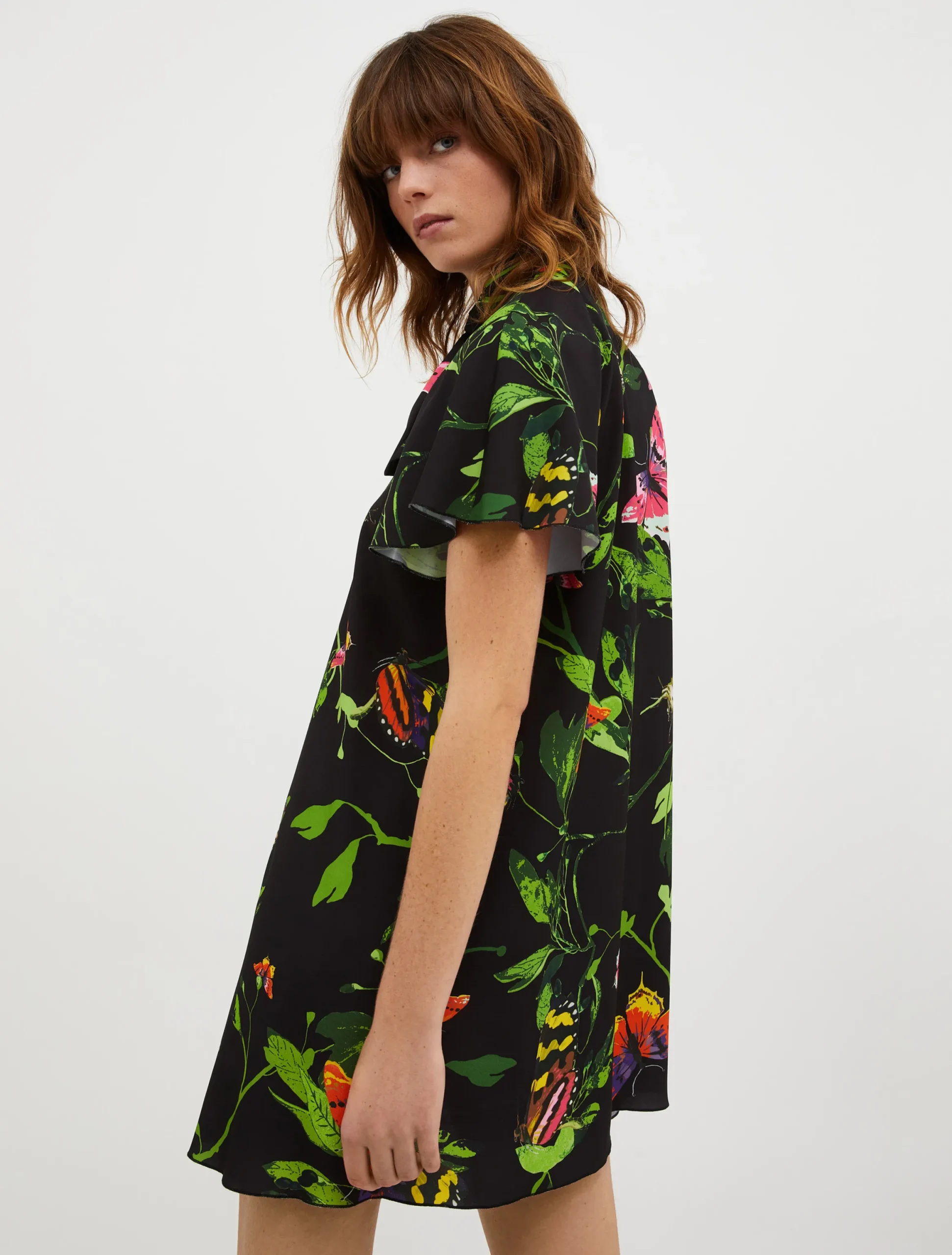 Crêpe de Chine tunic dress