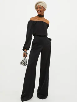 Crêpe envers-satin jumpsuit